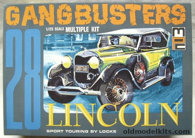 MPC 1/25 1928 Lincoln Sport Touring by Locke - Gangbusters Issue with Criminal Figures / Guns / Accessories and 'Battle Damaged' Parts, 200-200 plastic model kit
